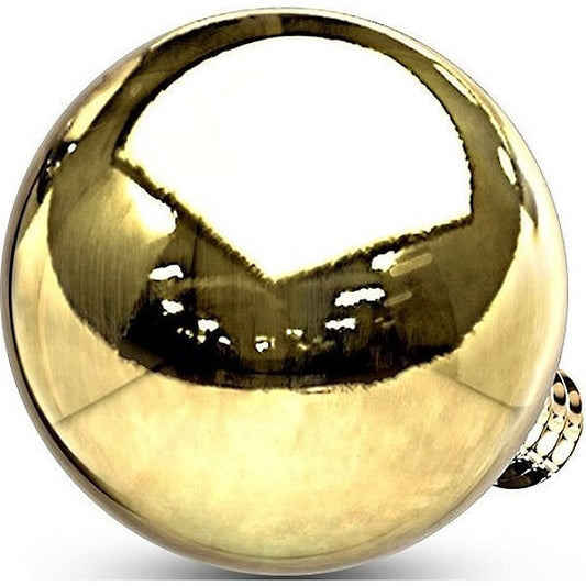 Solid Gold 14 Carat dermal anchor top ball Internally Threaded