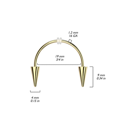 Hufeisen Piercing Vampirzähne