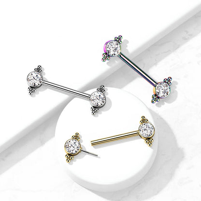 Piercing Capezzolo Zirconi Push-In