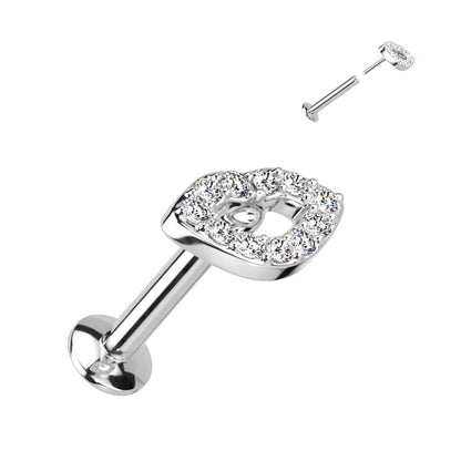 Labret Lèvre Zircone Enfoncer