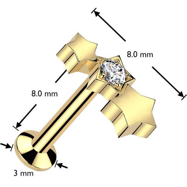 Labret Sterne Push-In