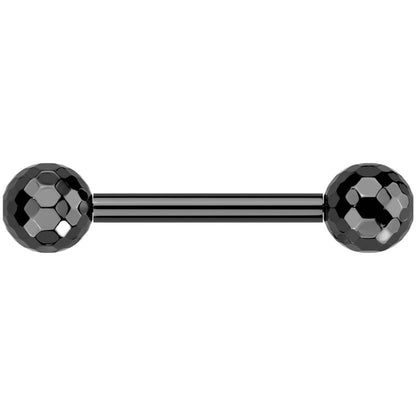 Titanium Barbell multi-faceted ball Push-In