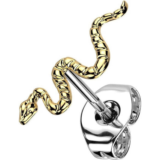 Titane Bouton d'Oreille Serpent