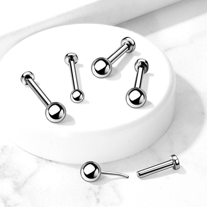 Titane Labret Bille Argent Enfoncer