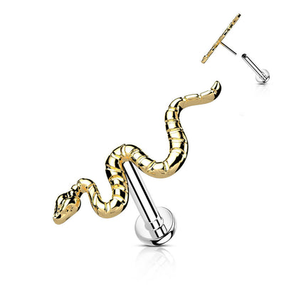 Titane Labret Serpent Or Enfoncer