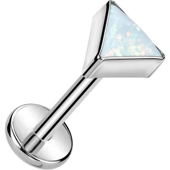 Titane Labret triangle supérieur serti Enfoncer