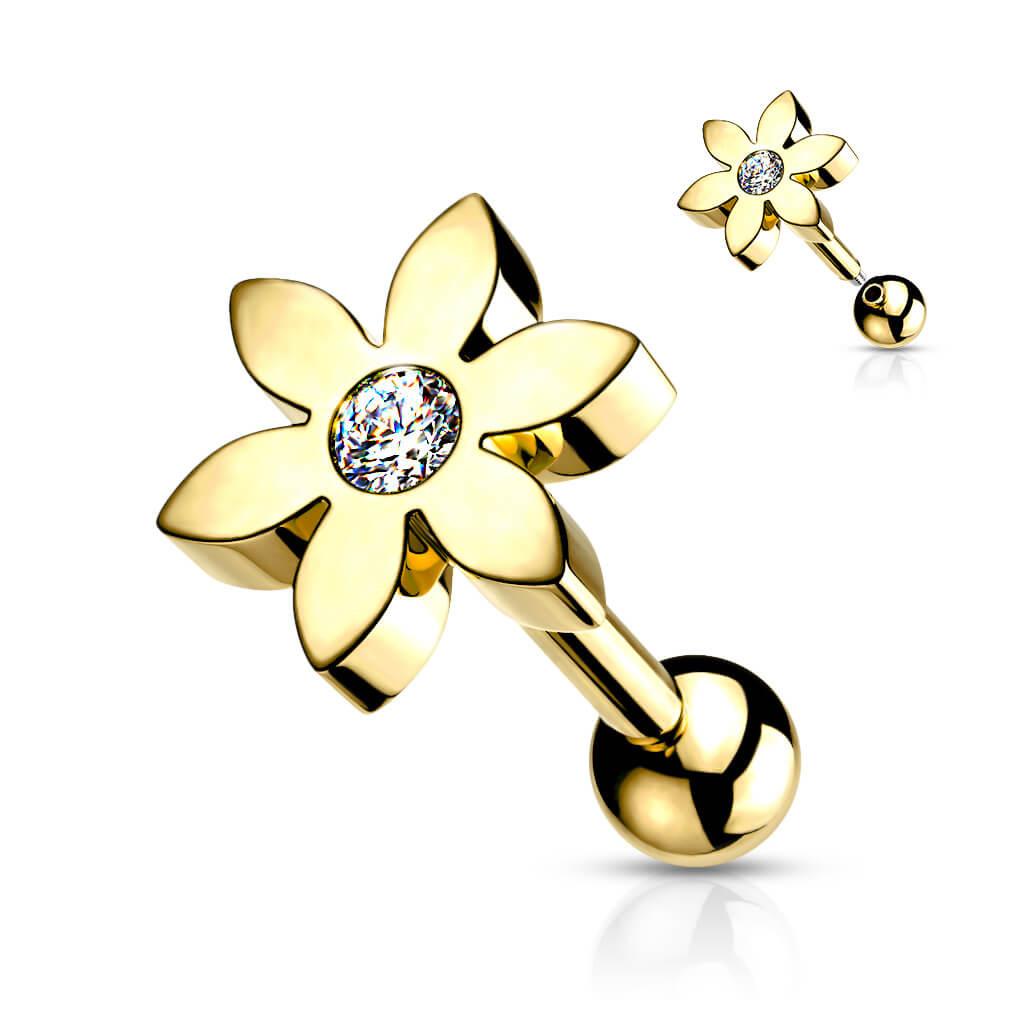 Barbell Blume Zirkonia