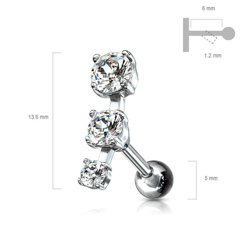 Barbell 3 Circonitas plata