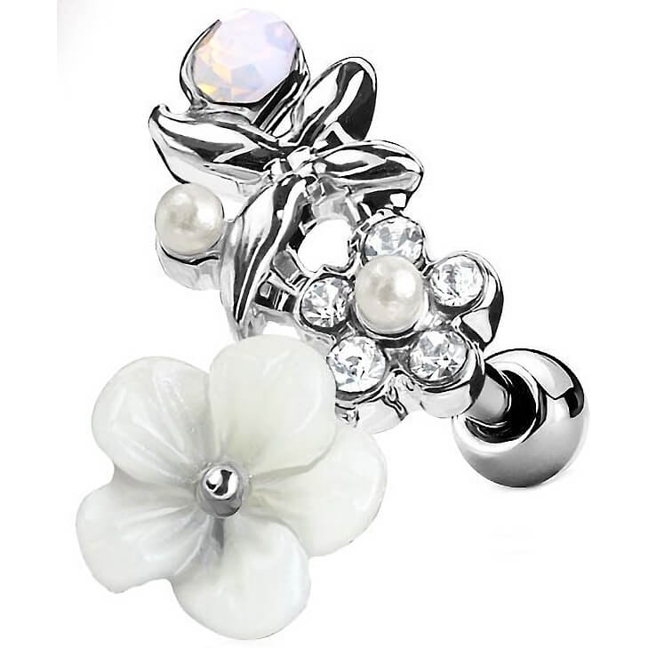 Barbell Blume Zirkonia