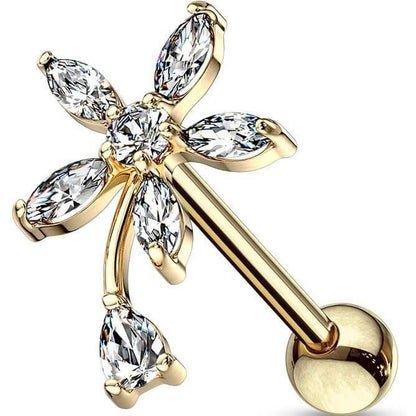 Barbell Flower Zirconia