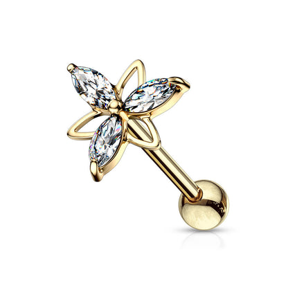 Barbell Flower Zirconia