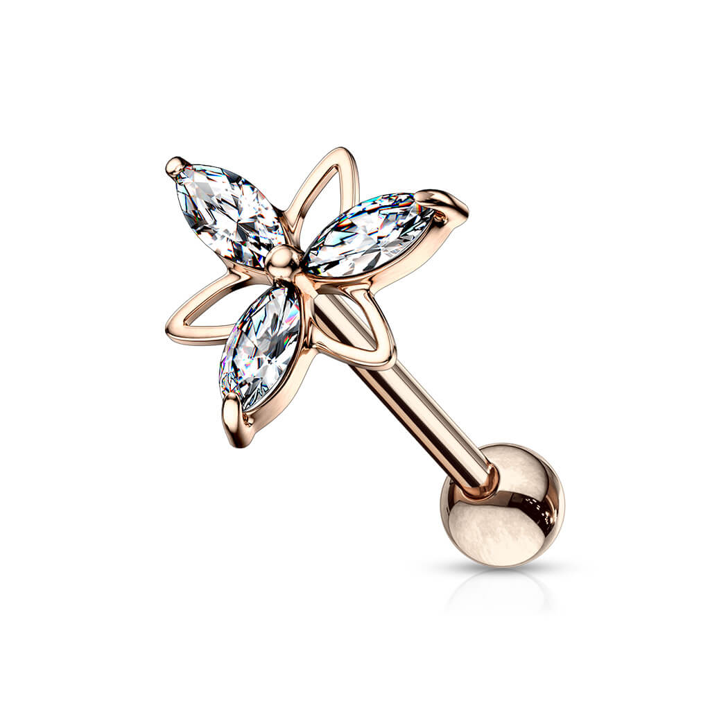 Barbell Flower Zirconia