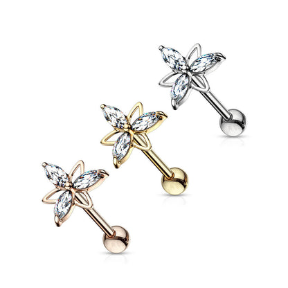 Barbell Flower Zirconia