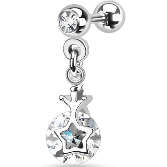 Barbell Star dangle Zirconia