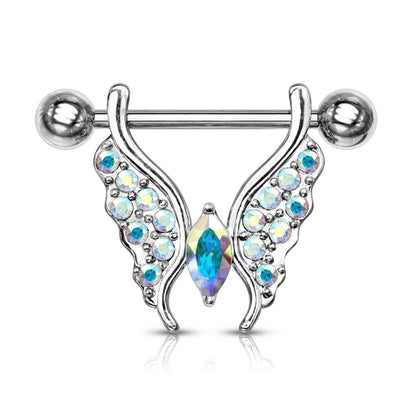 Nipple Piercing Butterfly Zirconia