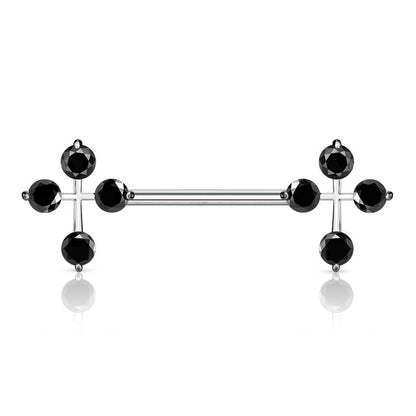 Nipple Piercing Cross Zirconia