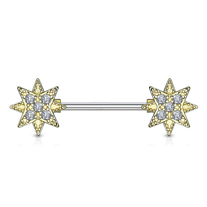 Nipple Piercing Star Zirconia