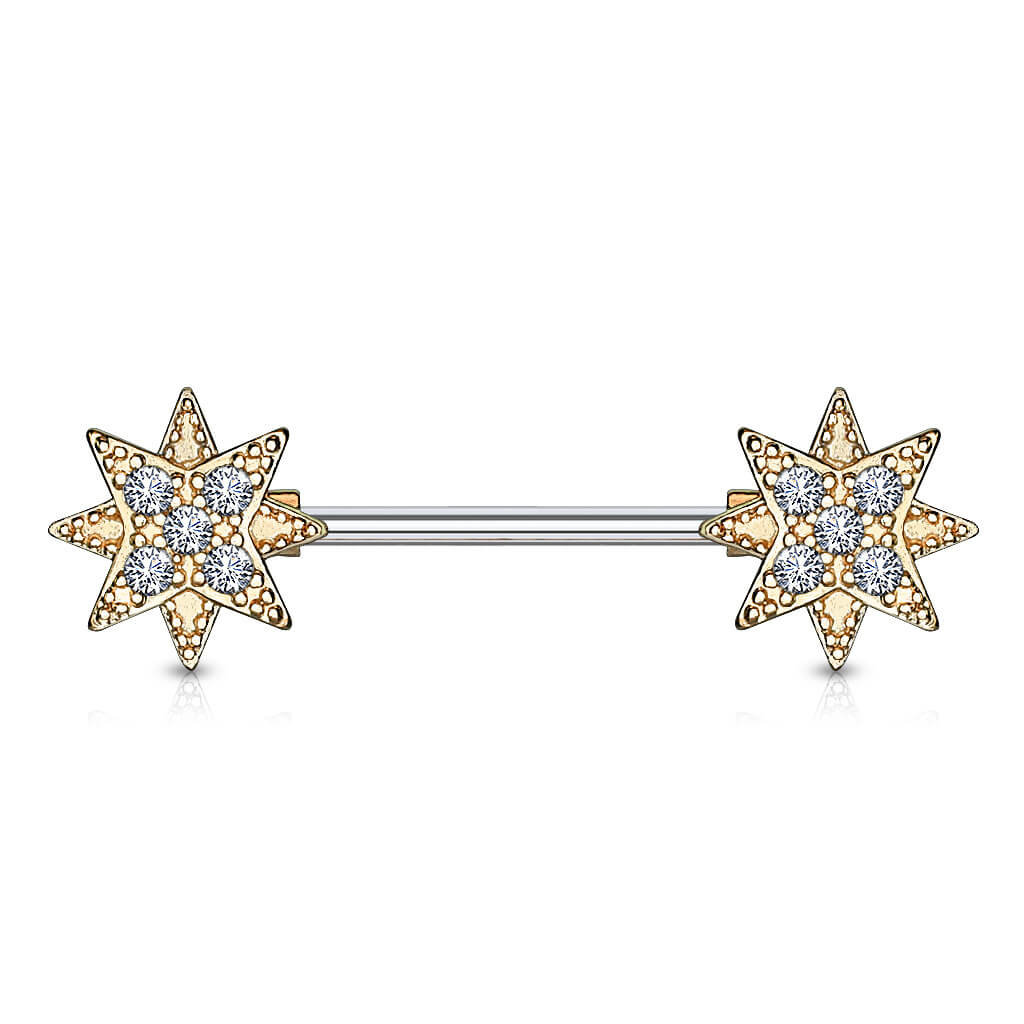 Nipple Piercing Star Zirconia