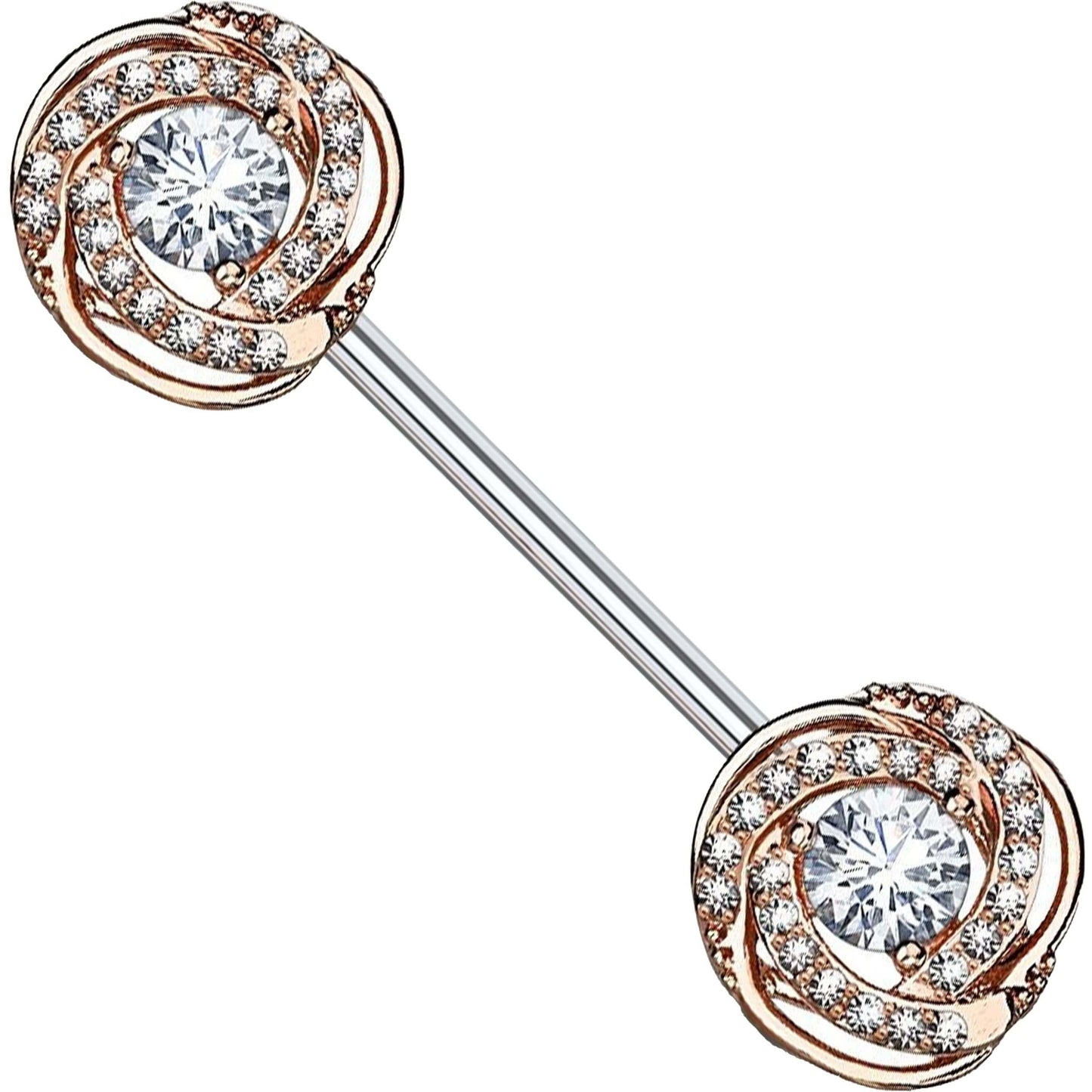 Nippelpiercing Rosen Zirkonia