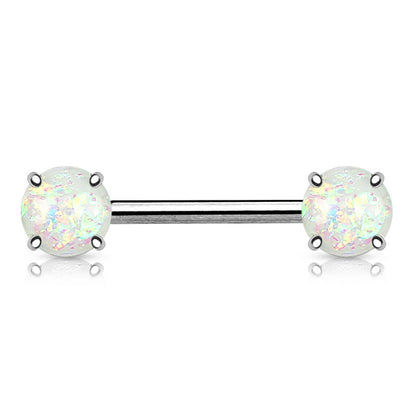 Nipple Piercing Opal Silver