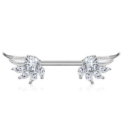 Nipple Piercing Angel Wings Zirconia