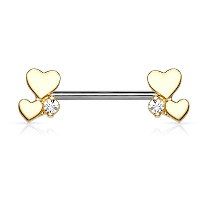 Piercing Capezzolo Cuore con Zircone