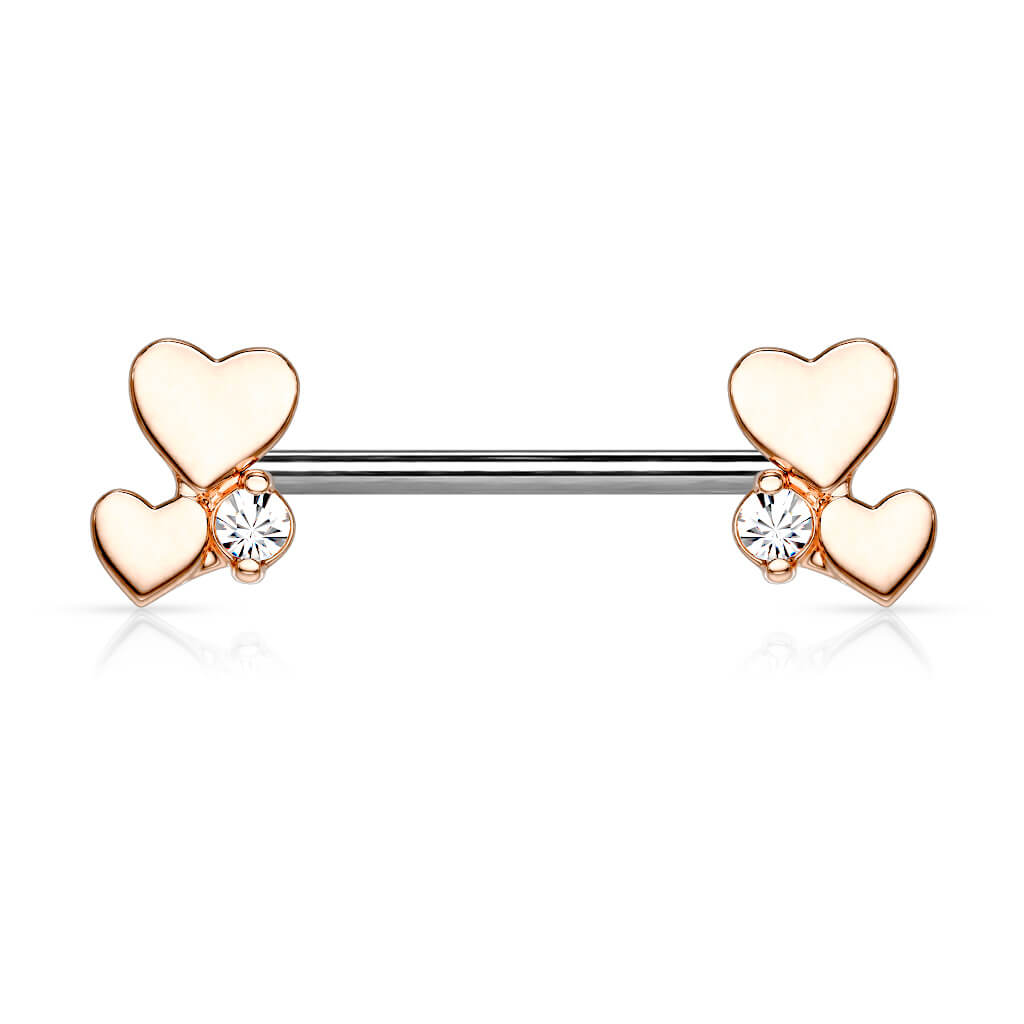 Nipple Piercing Heart Zirconia