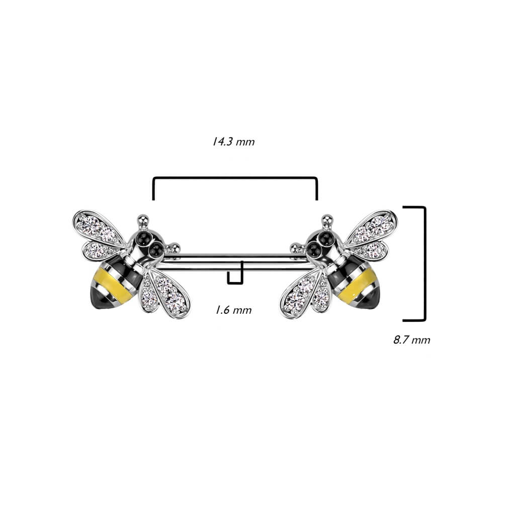 Nipple Piercing Bee Zirconia