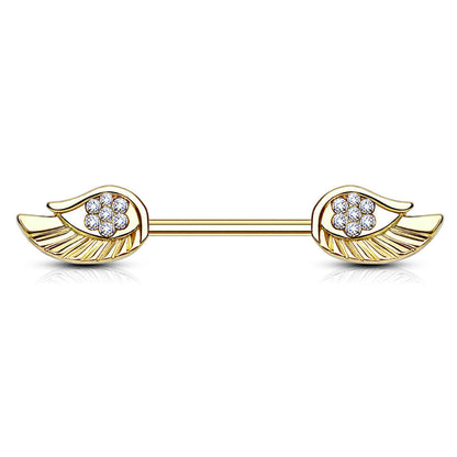 Nipple Piercing Wings Zirconia