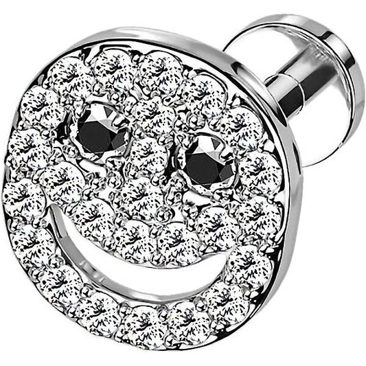 Labret Smiley Zirkonia Innengewinde