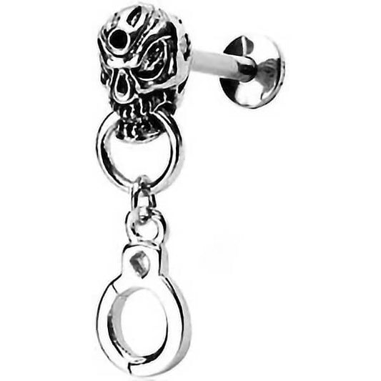 Calavera con esposas colgante plata Labret