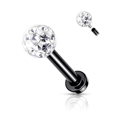 Labret Zircone sferico Filettatura Interna