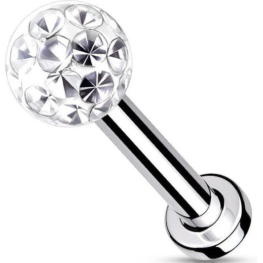 Labret Kugel Zirkonia Innengewinde