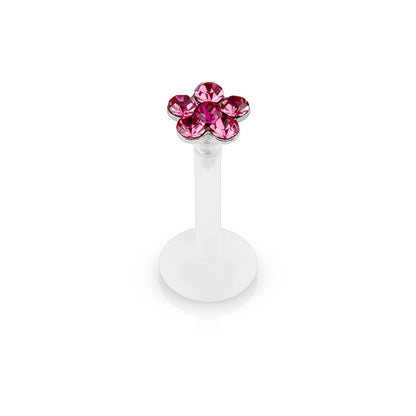 Labret Flower Zirconia