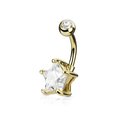 Belly Button Piercing Star Zirconia