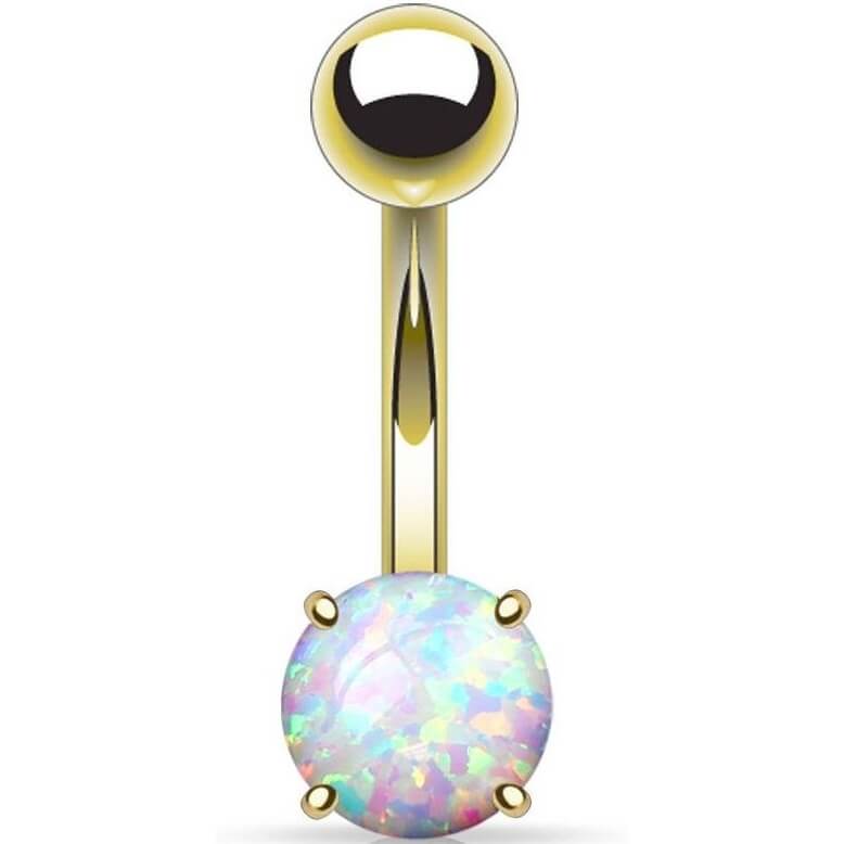 Bauchnabelpiercing Opal Krappenfassung