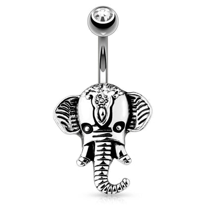 Piercing ombligo Circonita elefante