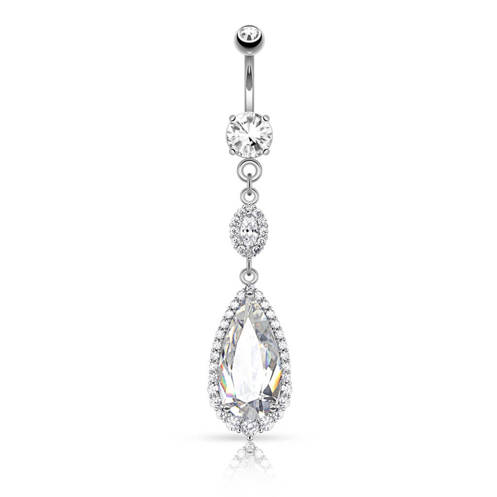 Belly Button Piercing Drop dangle Zirconia