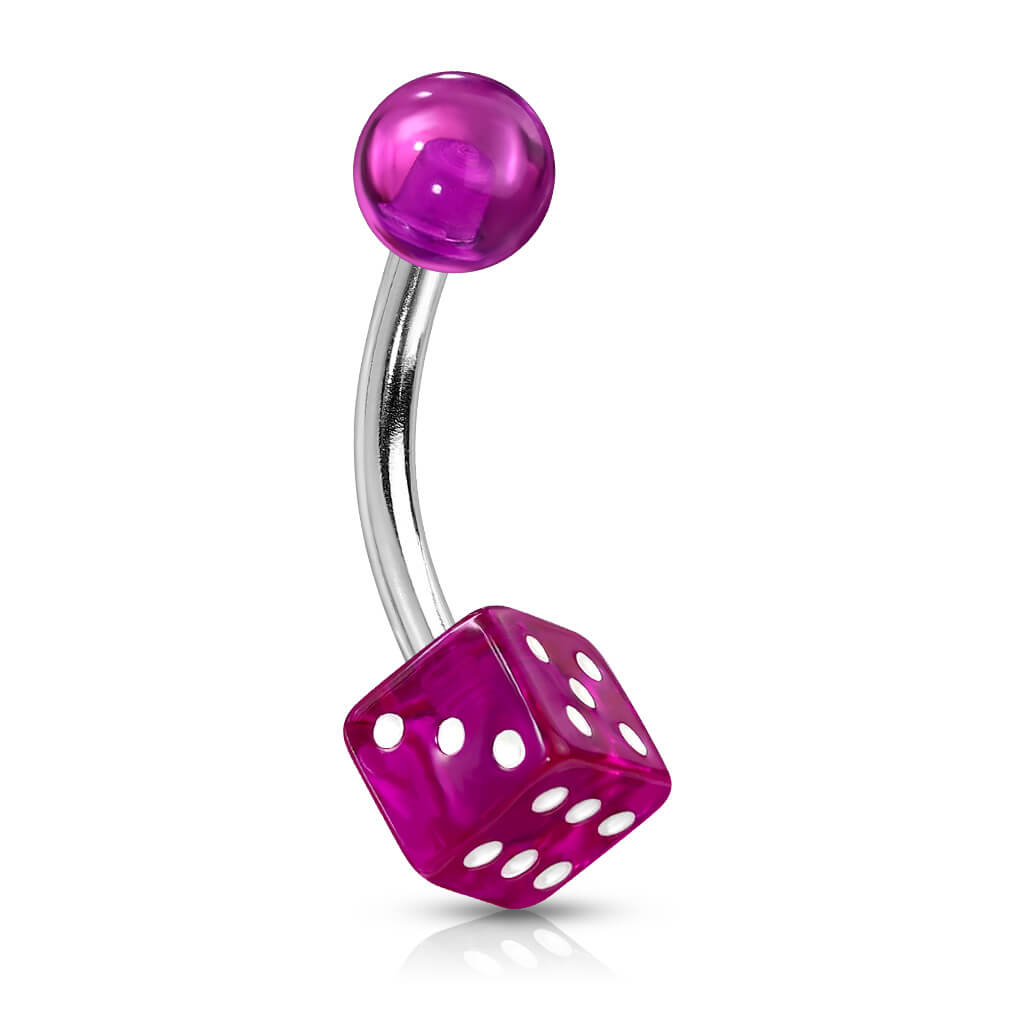 Belly Button Piercing Acrylic Dice