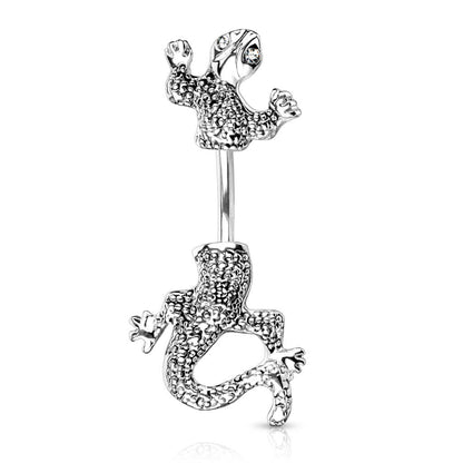 Belly Button Piercing Chameleon Zirconia Silver