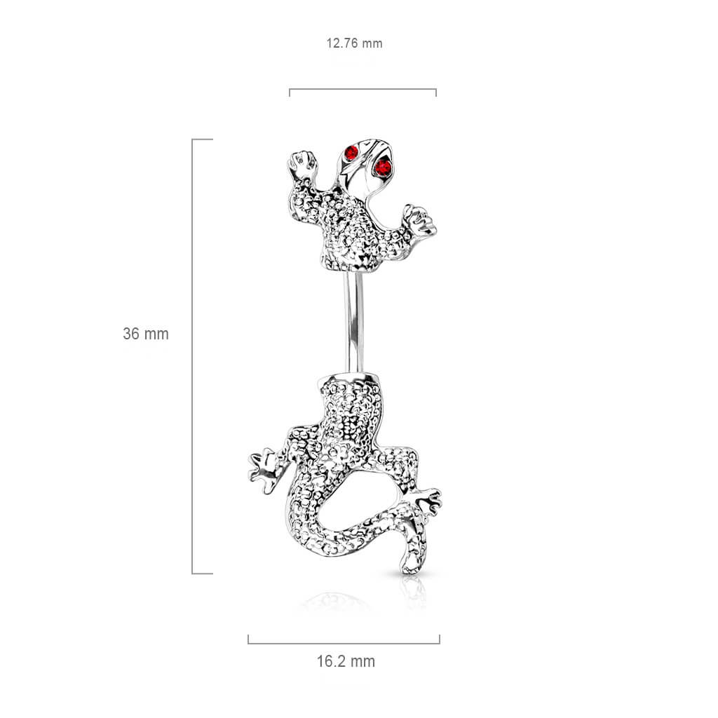 Belly Button Piercing Chameleon Zirconia Silver