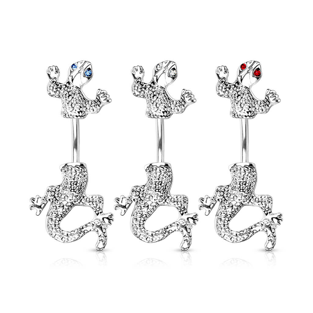 Belly Button Piercing Chameleon Zirconia Silver