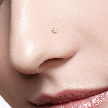 Nose Stud Square Zirconia