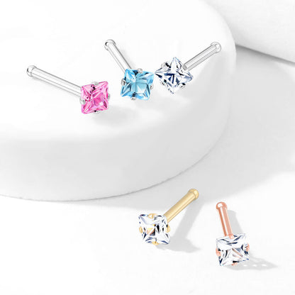 Nose Stud Square Zirconia