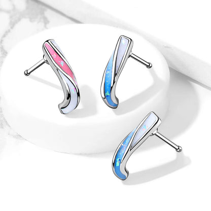 Nose Crawler Twist Opal Silver