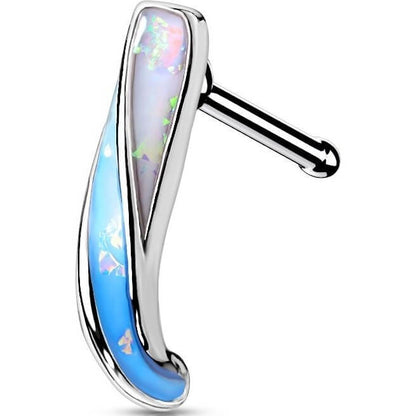 Nose Crawler Twist Opal Silber