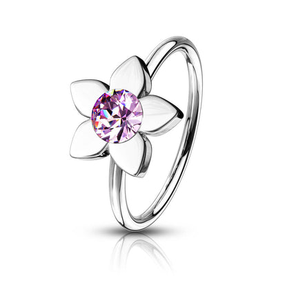 Ring Blume Zirkonia Biegbar