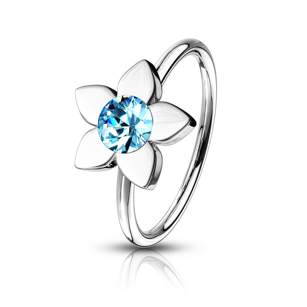 Ring Flower Zirconia Bendable