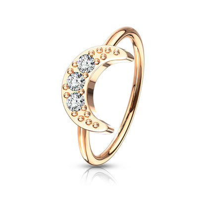 Ring Mond Zirkonia Biegbar