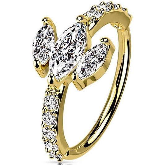 Anillo 3 Circonitas talla Marquesa Flexible